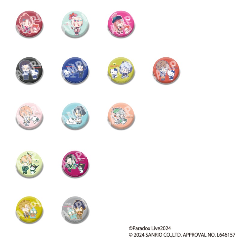 Paradox Live × Sanrio characters トレーディング缶バッジ 1st