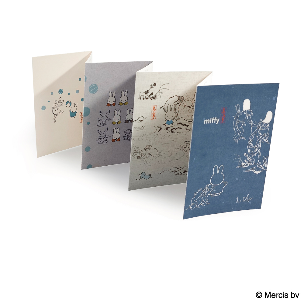 蛇腹ポストカード B Miffy×鳥獣戯画【marimo craft ONLINE SHOP】