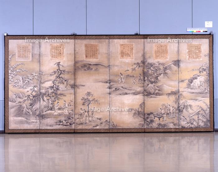 作品詳細 | 二十四孝図屏風（右隻全体） | イメージアーカイブ - DNP