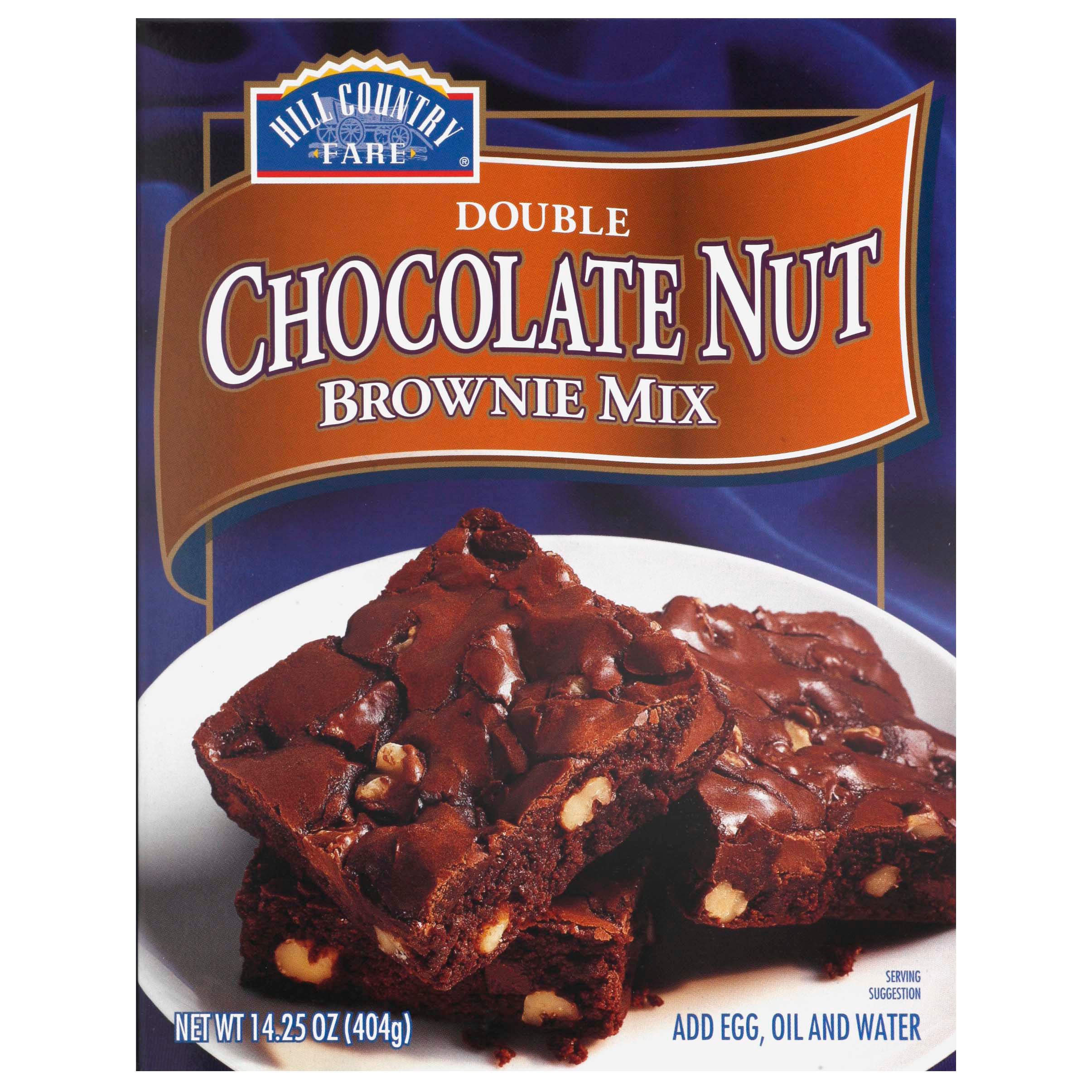 Hill Country Fare Double Chocolate Nut Brownie Mix, 14.25 oz | Joe