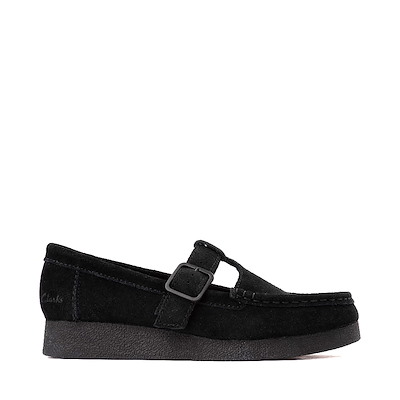 Womens Clarks Wallabee Evo T-Bar Mocassin - Black | Journeys