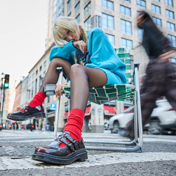 Womens Dr. Martens 8065 Mary Jane Casual Shoe - Cherry Red