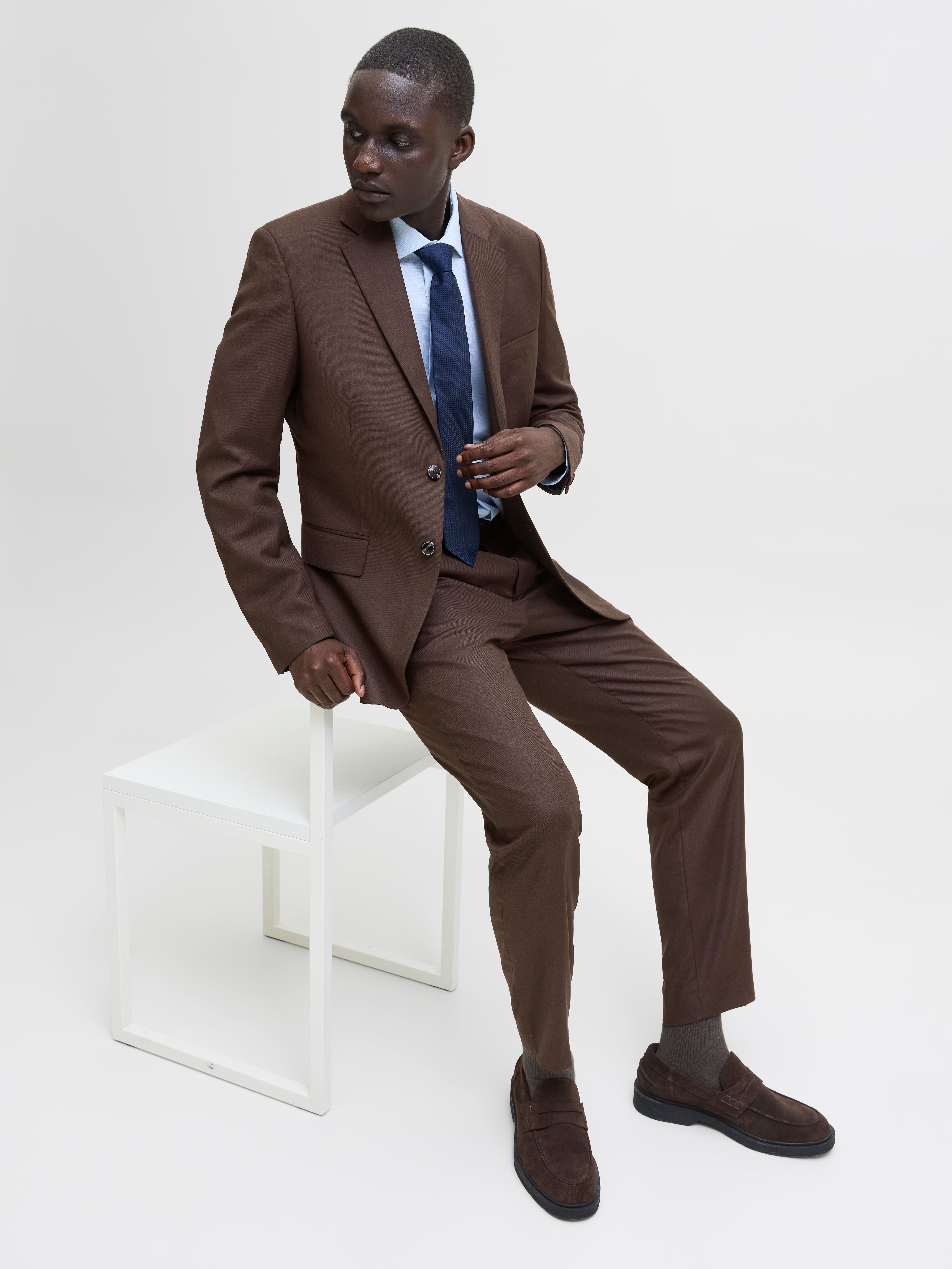 JPRSOLARIS Slim Fit Suit | Dark Brown | Jack & Jones®