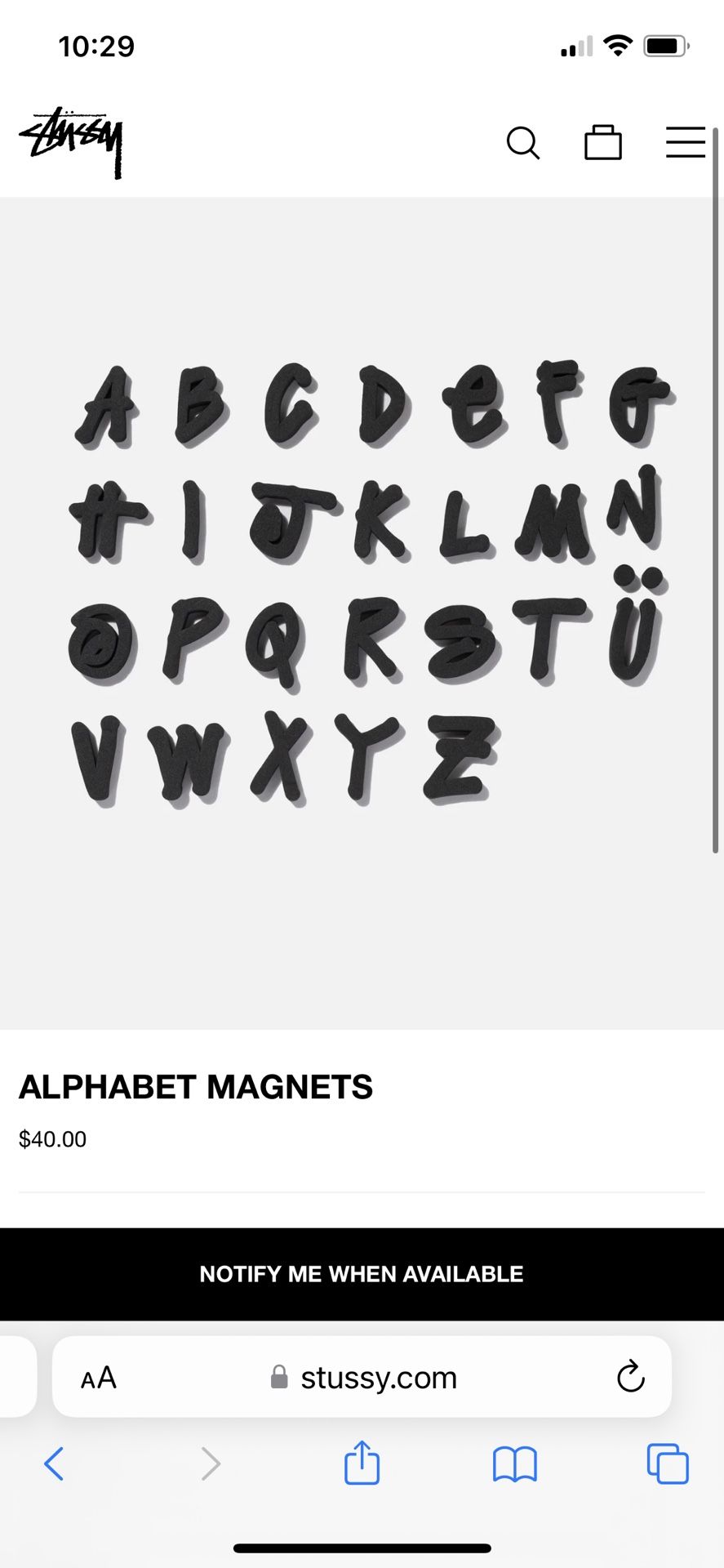 Stussy Alphabet Foam Magnets for Sale in Anaheim, CA - OfferUp