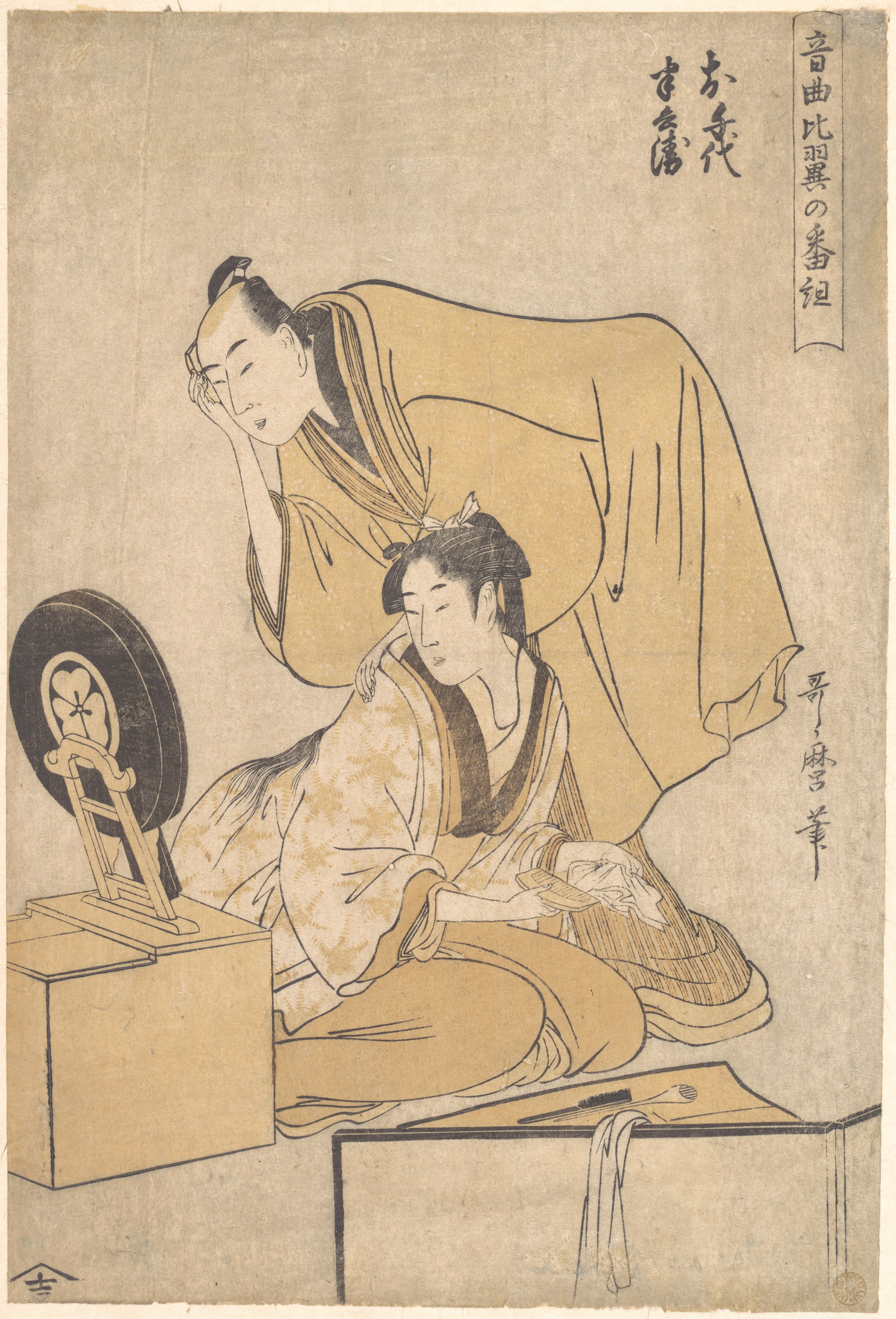 Kitagawa Utamaro 喜多川歌麿 - Two actors, from the series Musical
