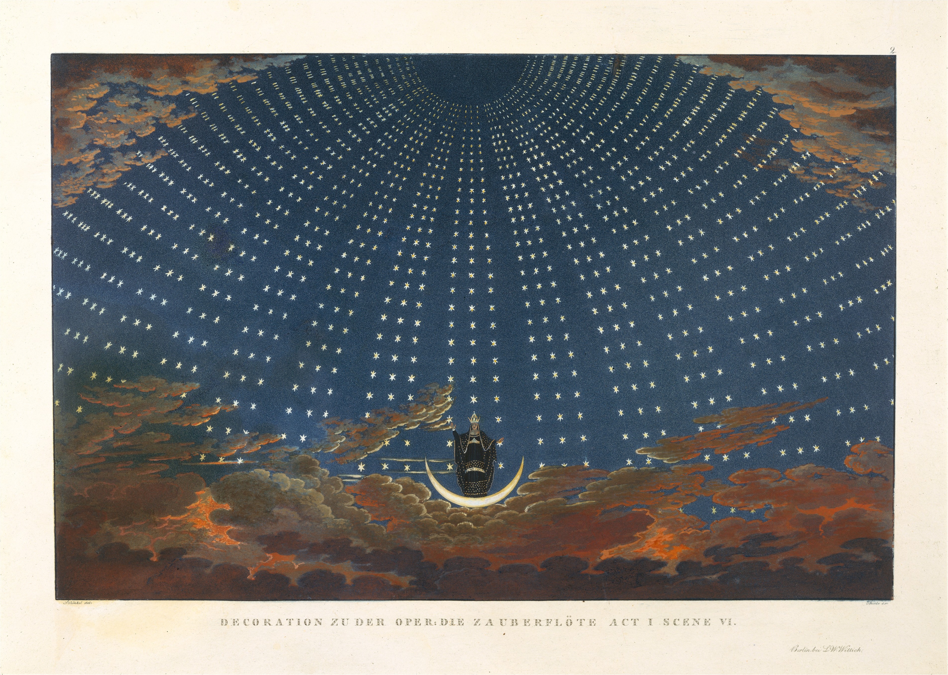After Karl Friedrich Schinkel - Design for The Magic Flute: The