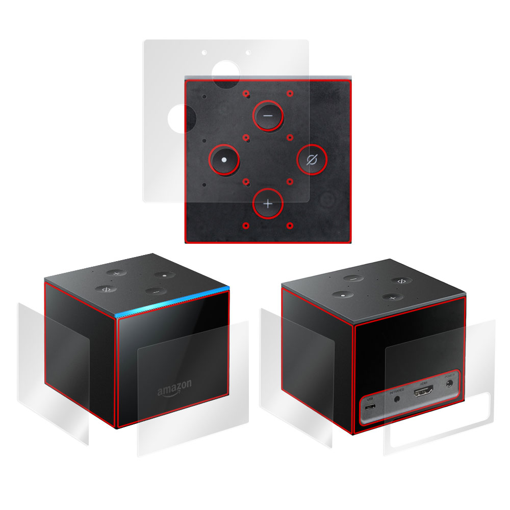 Fire TV Cube (第2世代 2019年11月発売モデル) 天板 側面 フィルム