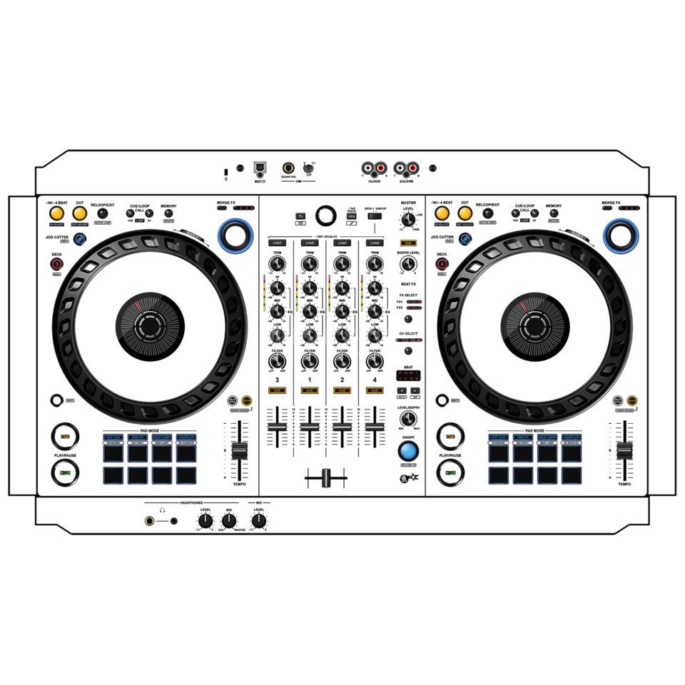 dj-skins Pioneer DDJ-FLX6 Skin - White aka Star Trooper | USA