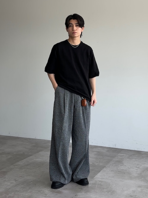 PG × Steven Alan＞ KNOCK BLACK LEATHER/シューズ（モカシン/デッキ