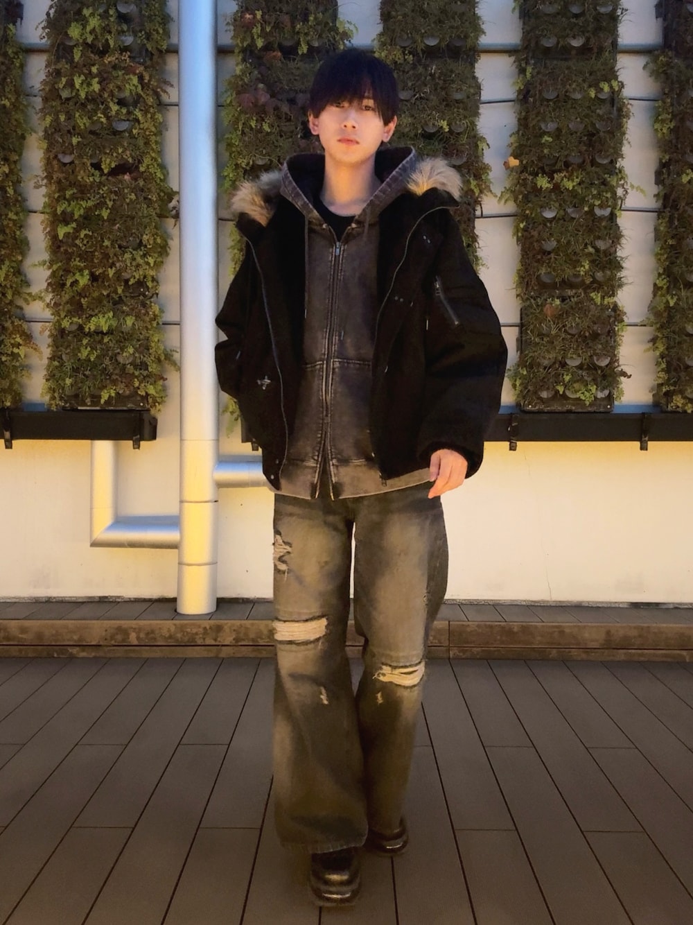 CLEL】Fireman Tech Fade N-2B Flight Jacket / ファイヤーマン テック