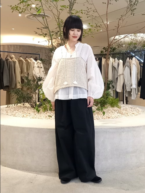 アルパカウールブークレニットキャミソール（ニット/セーター）｜か