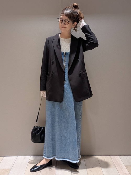 産前・産後対応】マタニティ／デニムフリンジキャミワンピース 632459