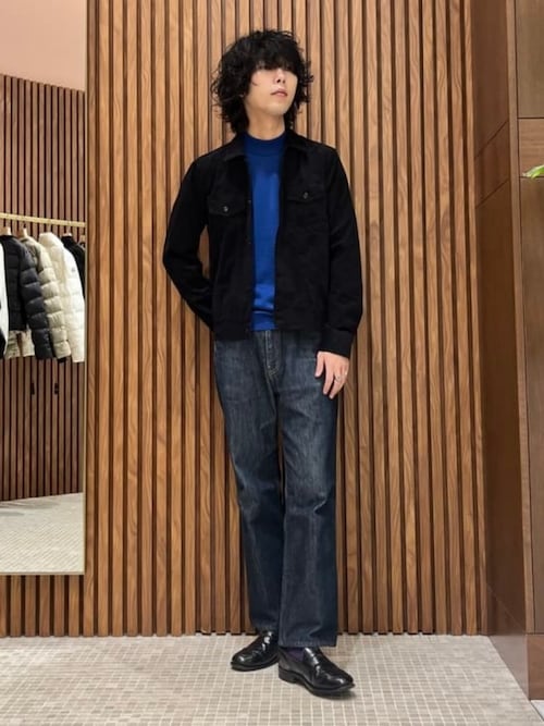 ロベルトコリーナ／モックネックニット／12ゲージ／ダークネイビー／50