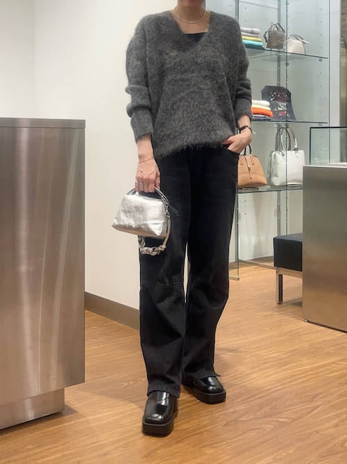 セール】アルパカ混Vネックヘアリーニット（ニット/セーター）｜URBAN