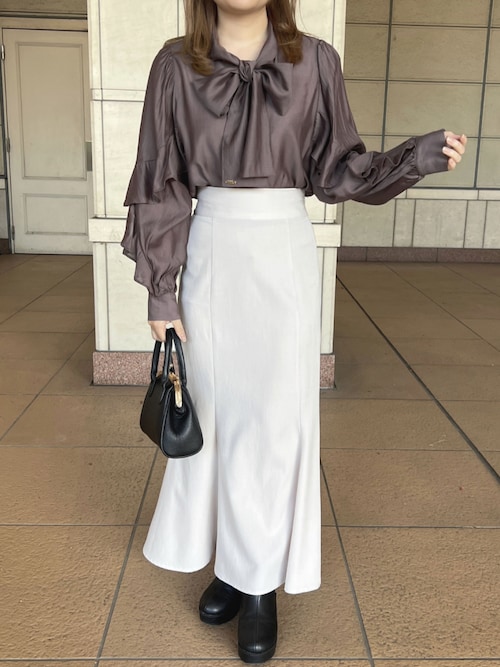 チャーム付きボウタイブラウス【ZOZOTOWN限定アイテム】（シャツ