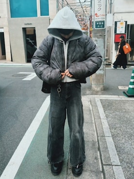 GRANCY】Printed Short Real Down / プリントショートリアルダウンを