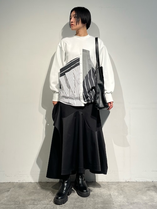 ZOZO限定】FAKE LEATHER ORIGAMI PLEATS TOTE / フェイクレザー