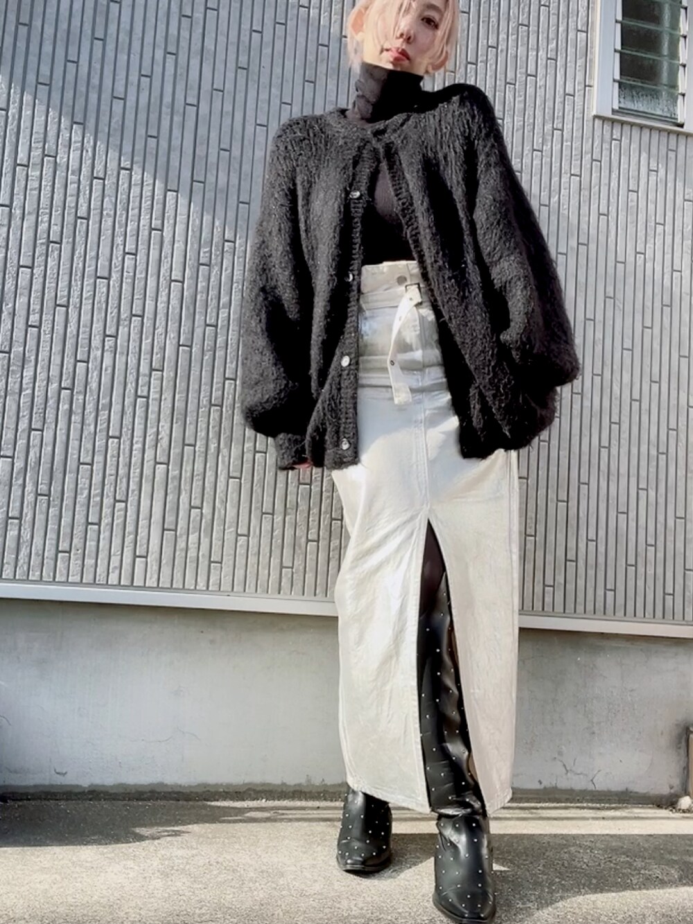 Ameri（アメリ）の「2WAY MOHAIR SHAGGY KNIT（カーディガン/ボレロ