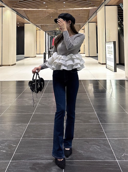 ボリュームフレアニットチュニック（ニット/セーター）｜Darich