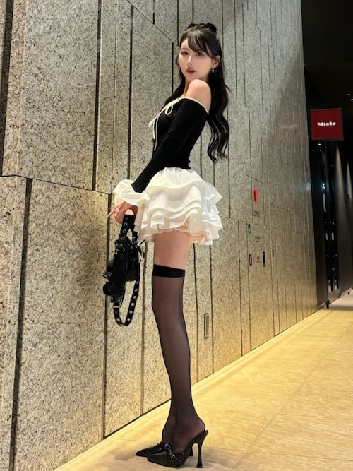 デザインネックリボンミニワンピース（ワンピース）｜Darich