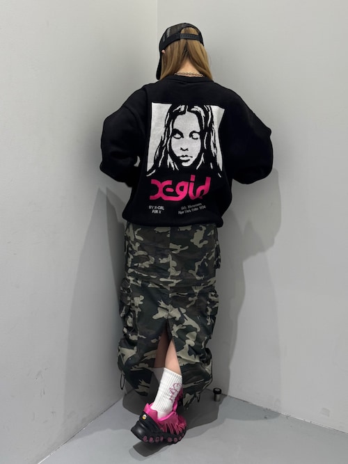 FACE JACQUARD KNIT TOP（ニット/セーター）｜X-girl（エックスガール