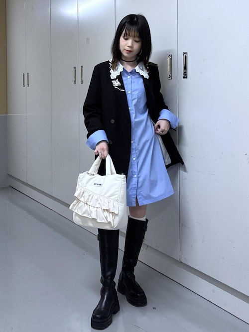 セール】サイドバックルタンクソールロングブーツ（ブーツ）｜Juze