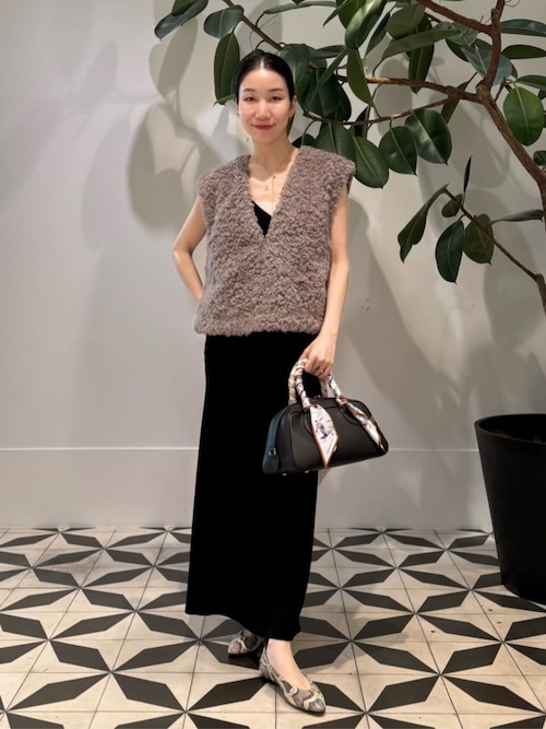 ジョーゼットサテン キャミソールワンピース（ワンピース）｜BACCA