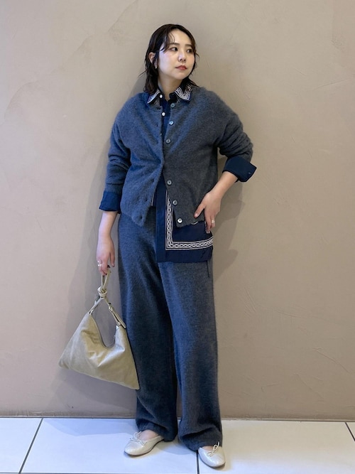 セール】フォックスカシミヤ混 前後2WAYカーディガン / セットアップ