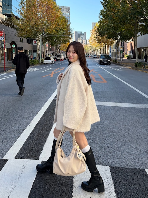 セール】金ボタンシャギーミディジャケットコート（その他アウター