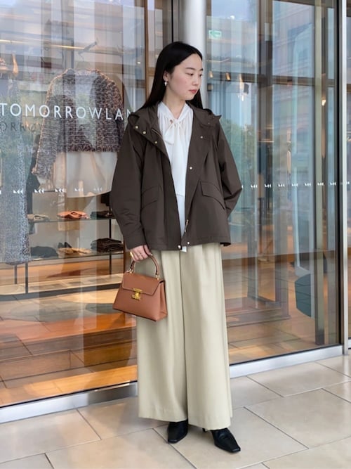 Ballsey（ボールジィ） ブラウス シャツ シアートロピカル ボウタイ