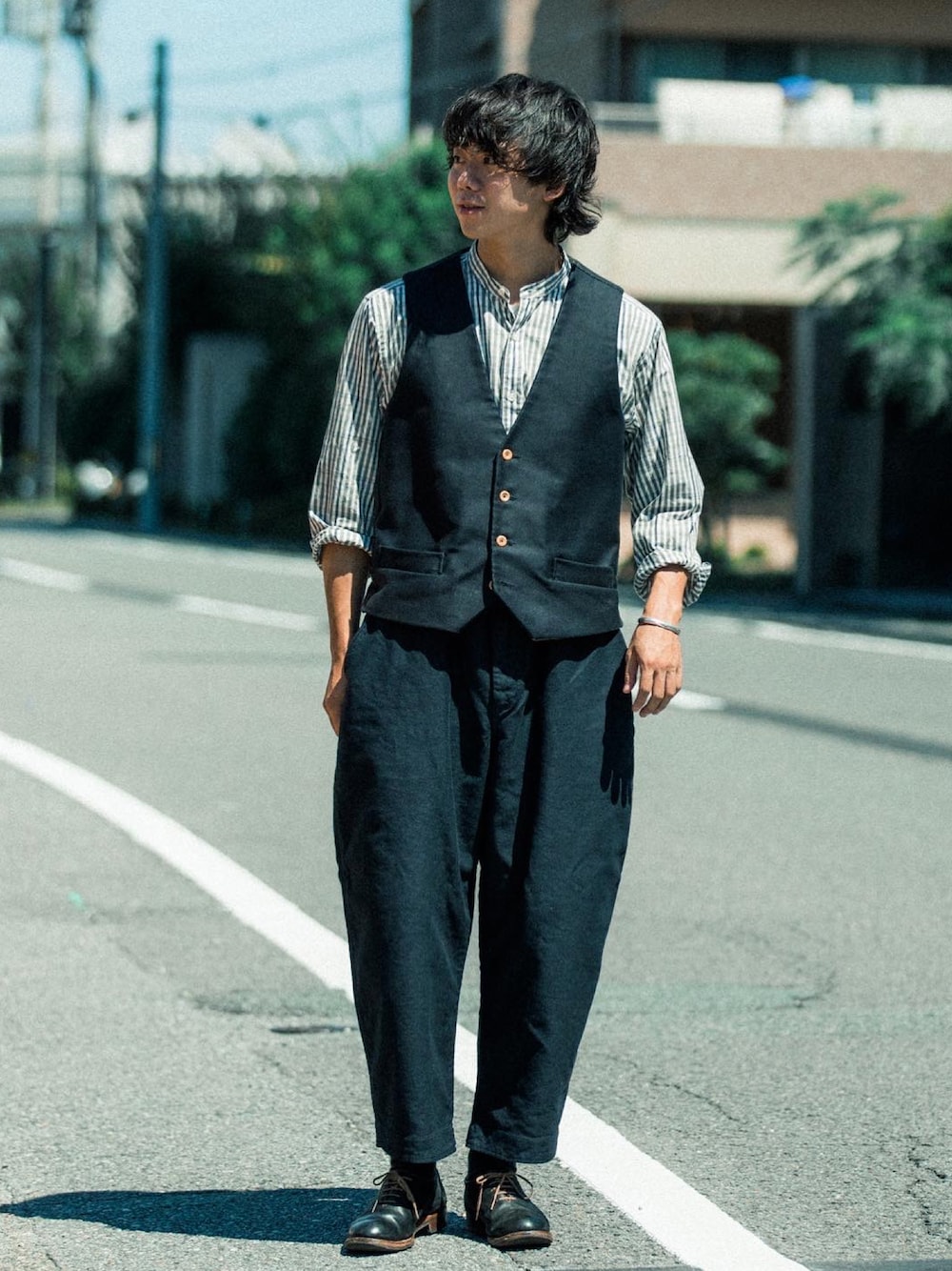 FRANK LEDERのベストを使った人気ファッションコーディネート（年齢