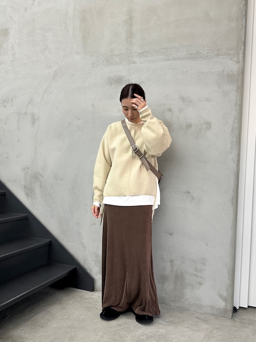 セール】サイドギャザーオープンニット（ニット/セーター）｜select