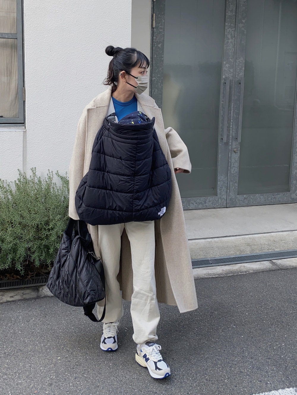 紺ネイビー ノースフェイス NNB71901 BABY Shell ブランケット ノース