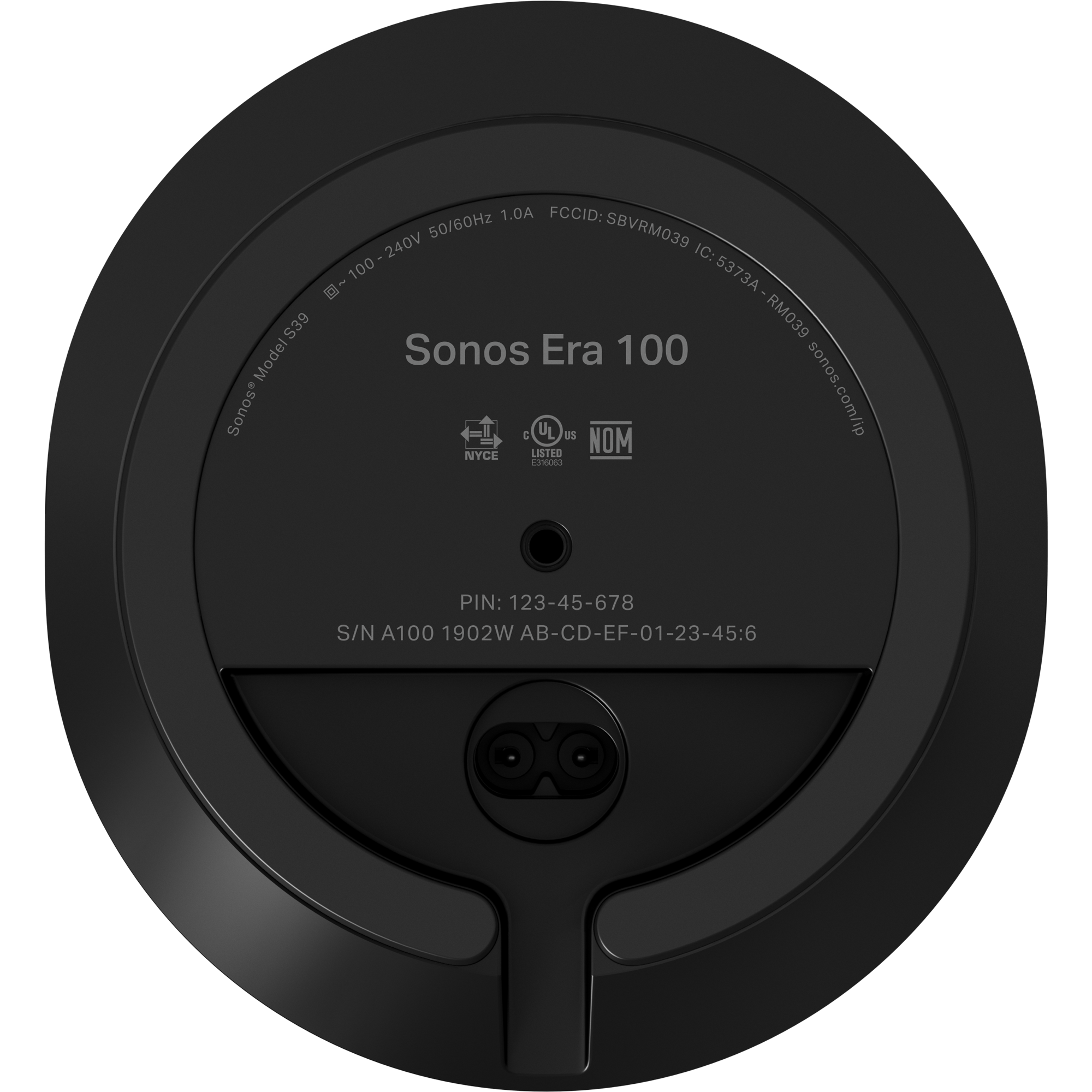 SONOS Black- Era 100: The Next-Gen Stereo Bookshelf Speaker