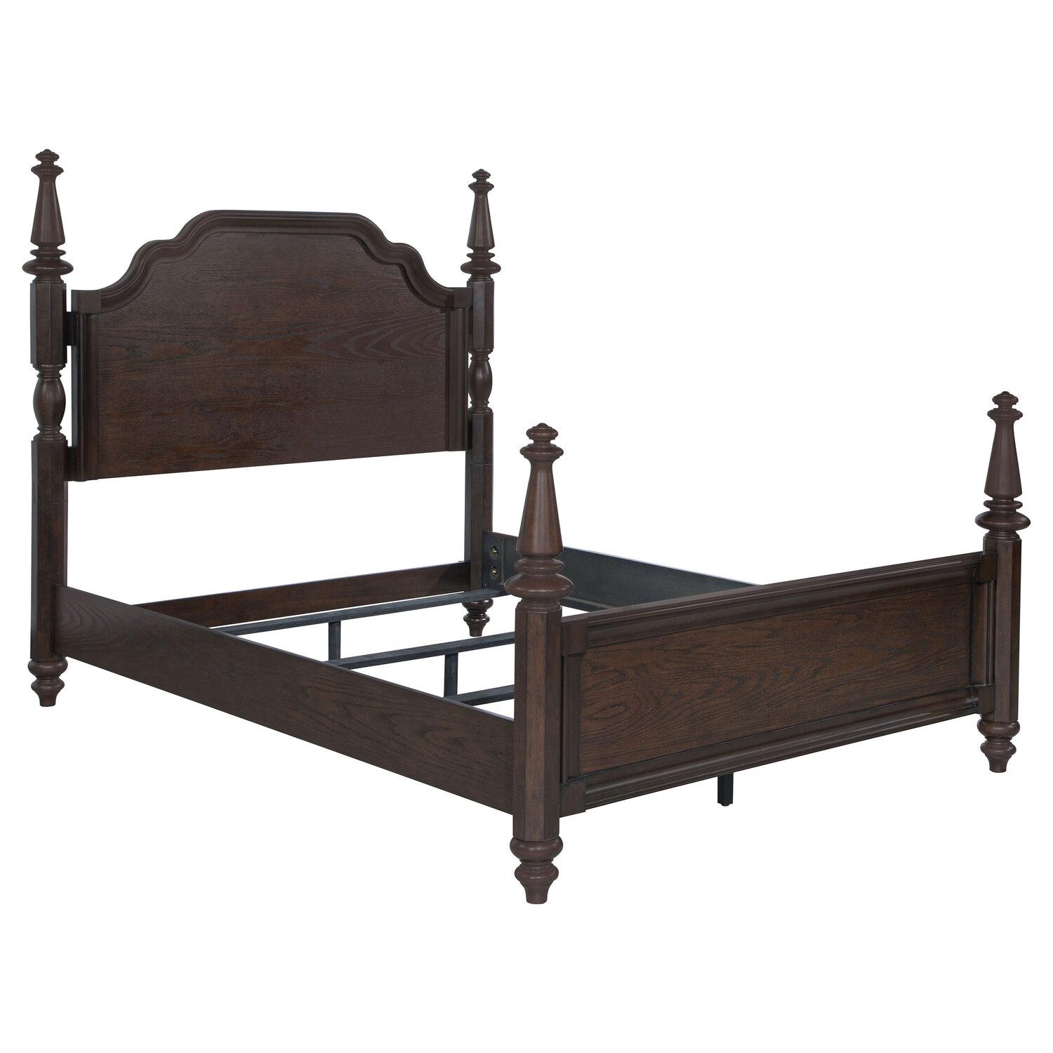 COASTER Andover 63-inch Four Poster Queen Bed Dark Oak 223631Q