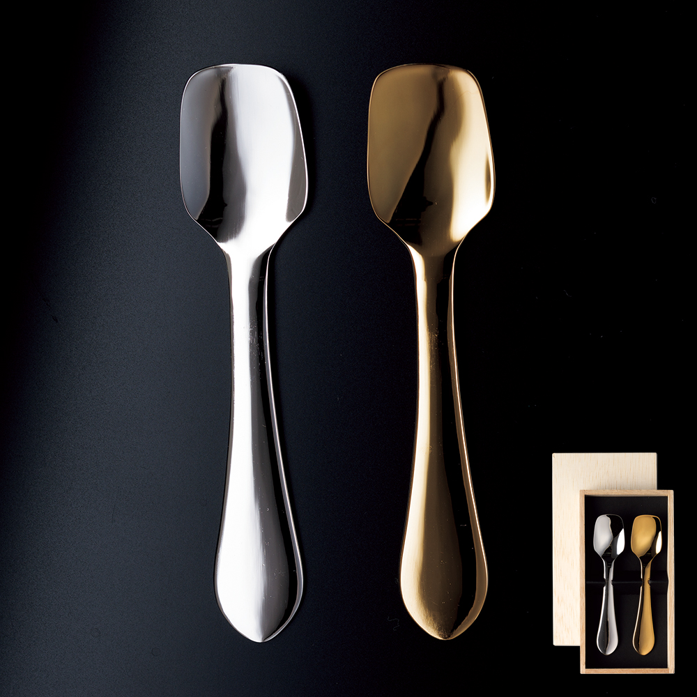 純銅アイスクリームスプーン（木箱） | YAMAHI（ヤマヒ）のプレゼント