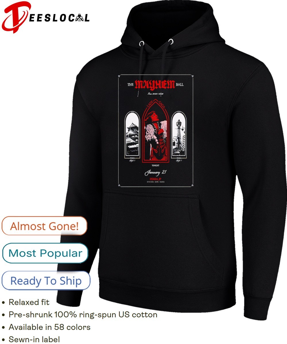 Lady Gaga The Mayhem Ball Osaka Japan Jan 21 2026 Concert shirt