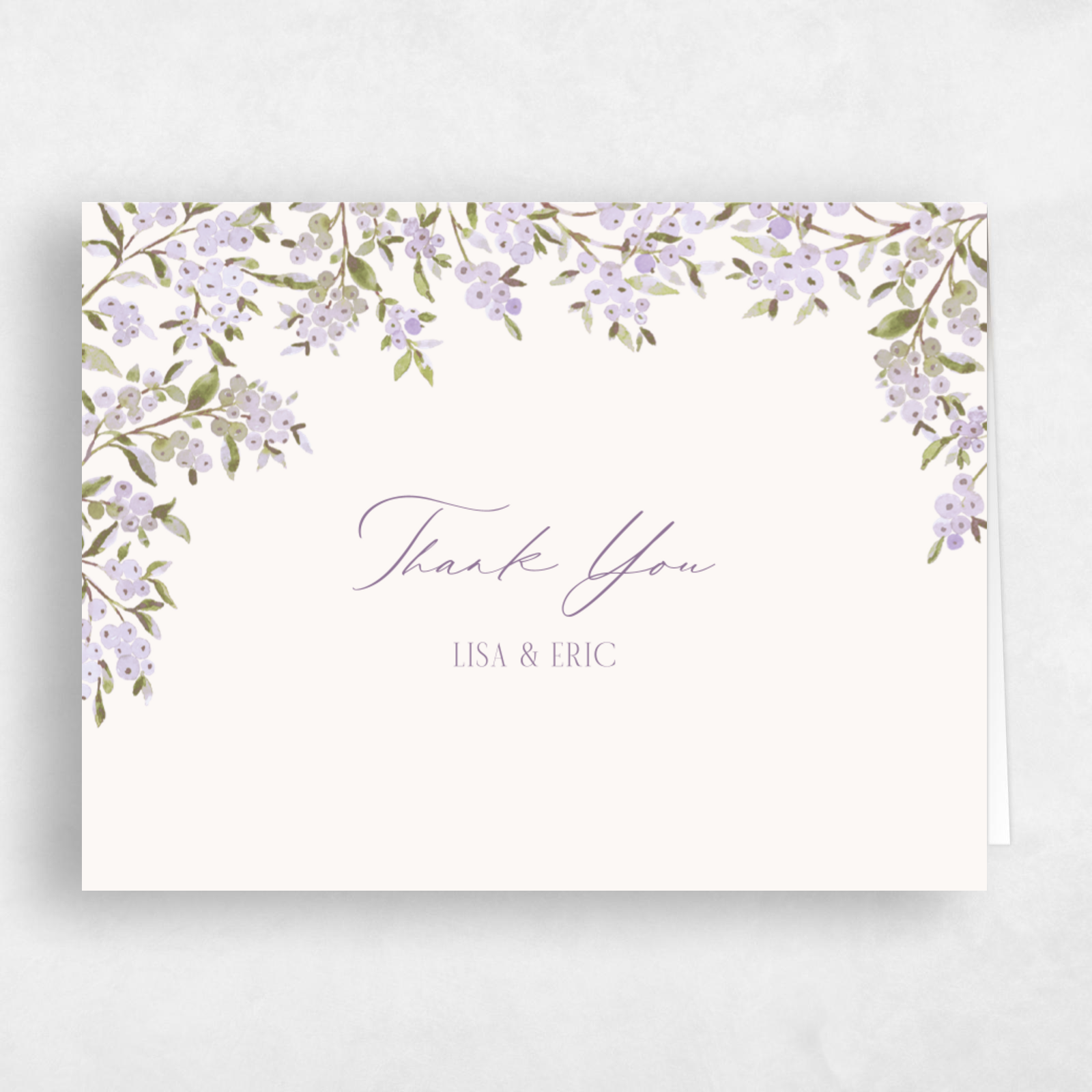 Souci Landscape | Light Oatmeal | Zola Thank You Cards