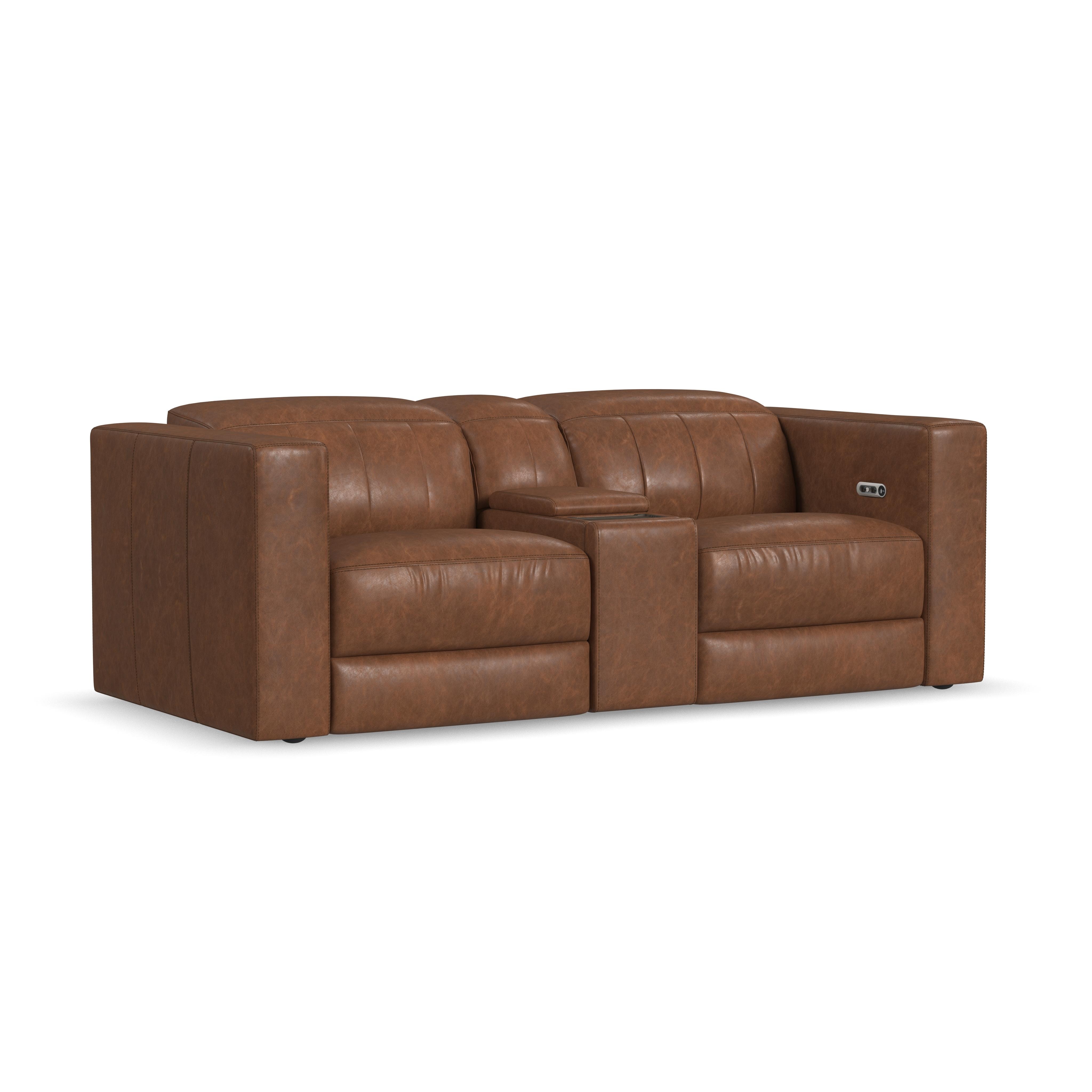 Flexsteel Austin 1870-64PH Power Reclining Loveseat with Console