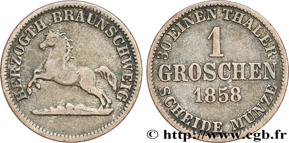 GERMANY - HANOVER 1 Groschen 1858 Hanovre fwo_634803 World coins
