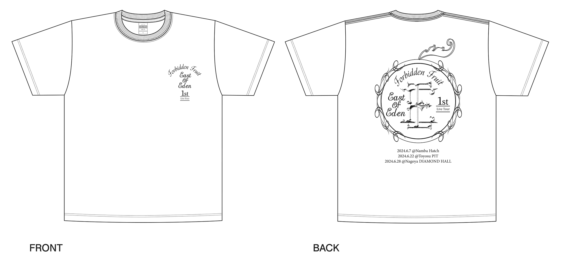 East Of Eden 1st Live Tour - Forbidden Fruit - 」グッズ通販決定