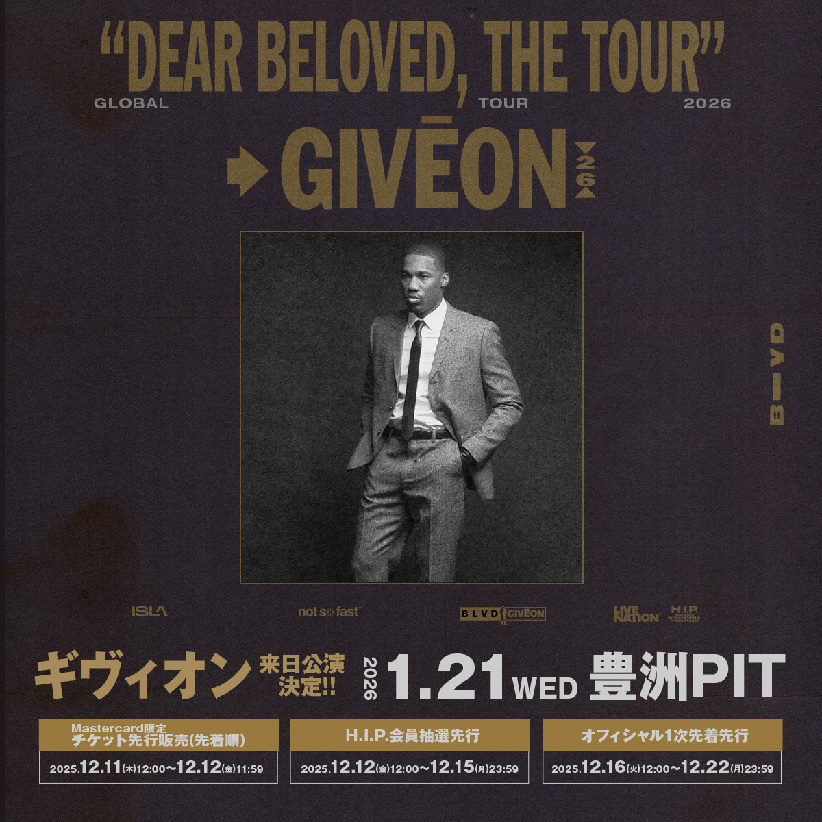 GIVĒON - DEAR BELOVED THE TOUR｜H.I.P.モバイル会員 (H.I.P.モバイル