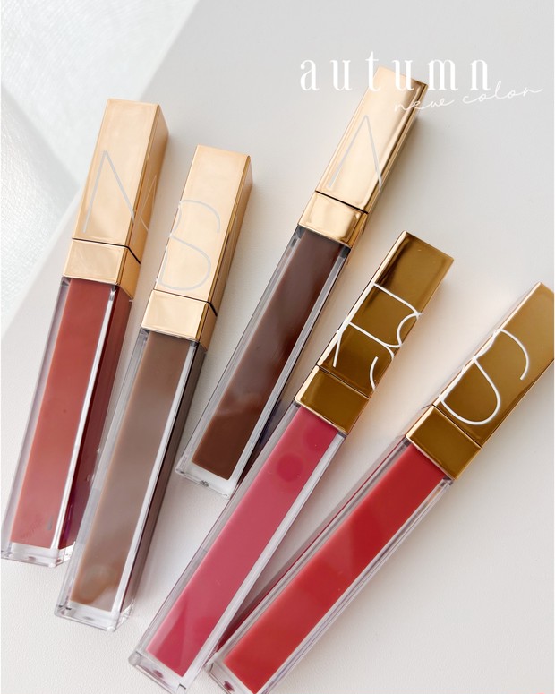 NARSの深みカラーリップグロスをスウォッチ！ 秋らしい新5色が登場【秋