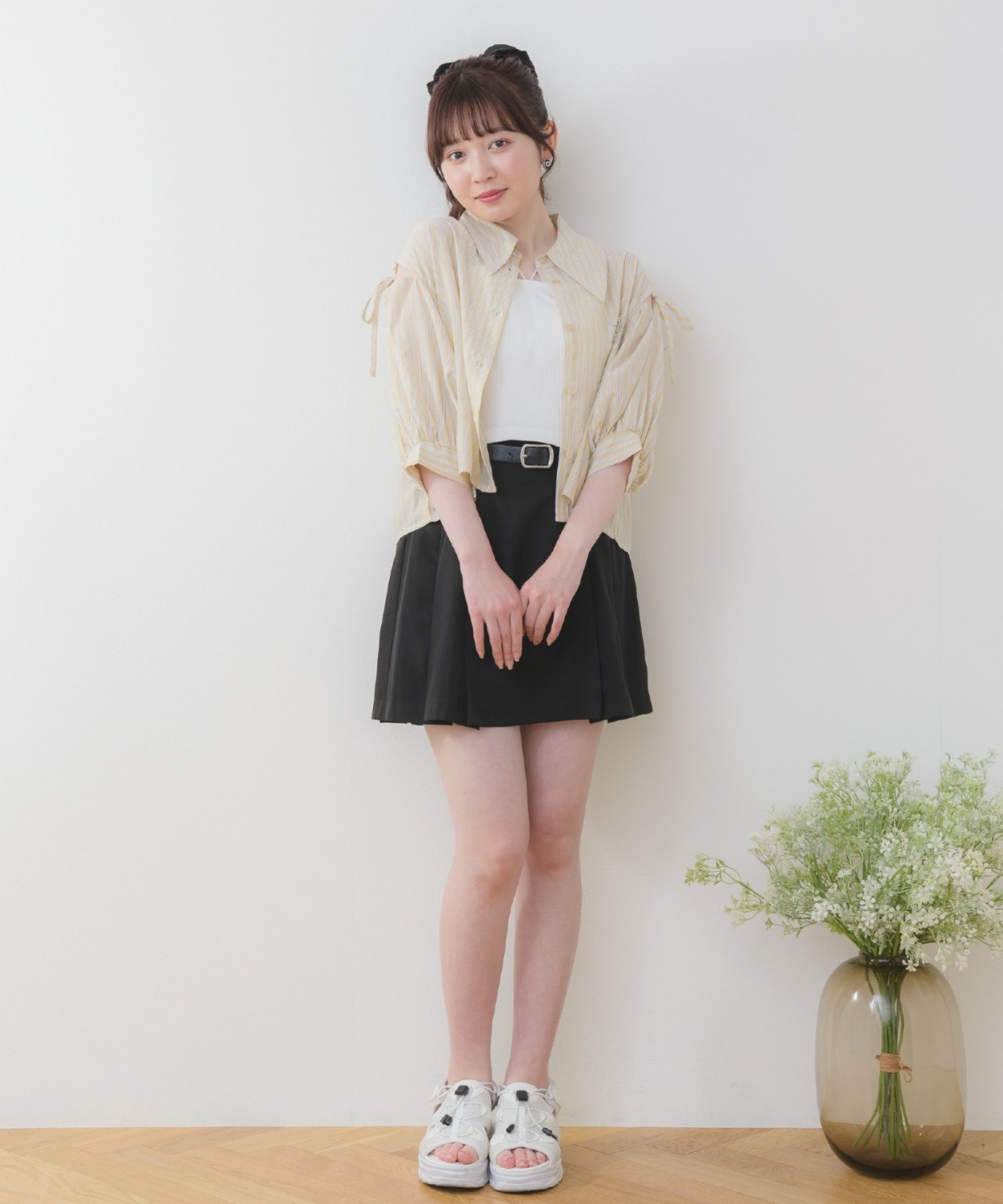 ブローチ付クロップドSH|ems excite | RETRO GIRL ONLINE STORE レトロ