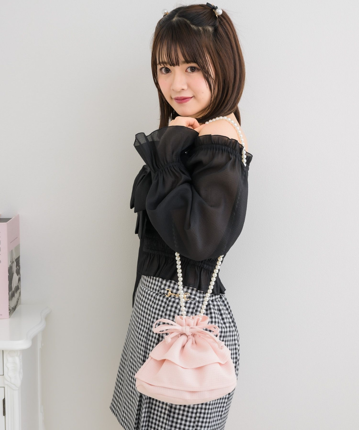 フリル巾着ショルダーバッグ|ems excite | RETRO GIRL ONLINE STORE