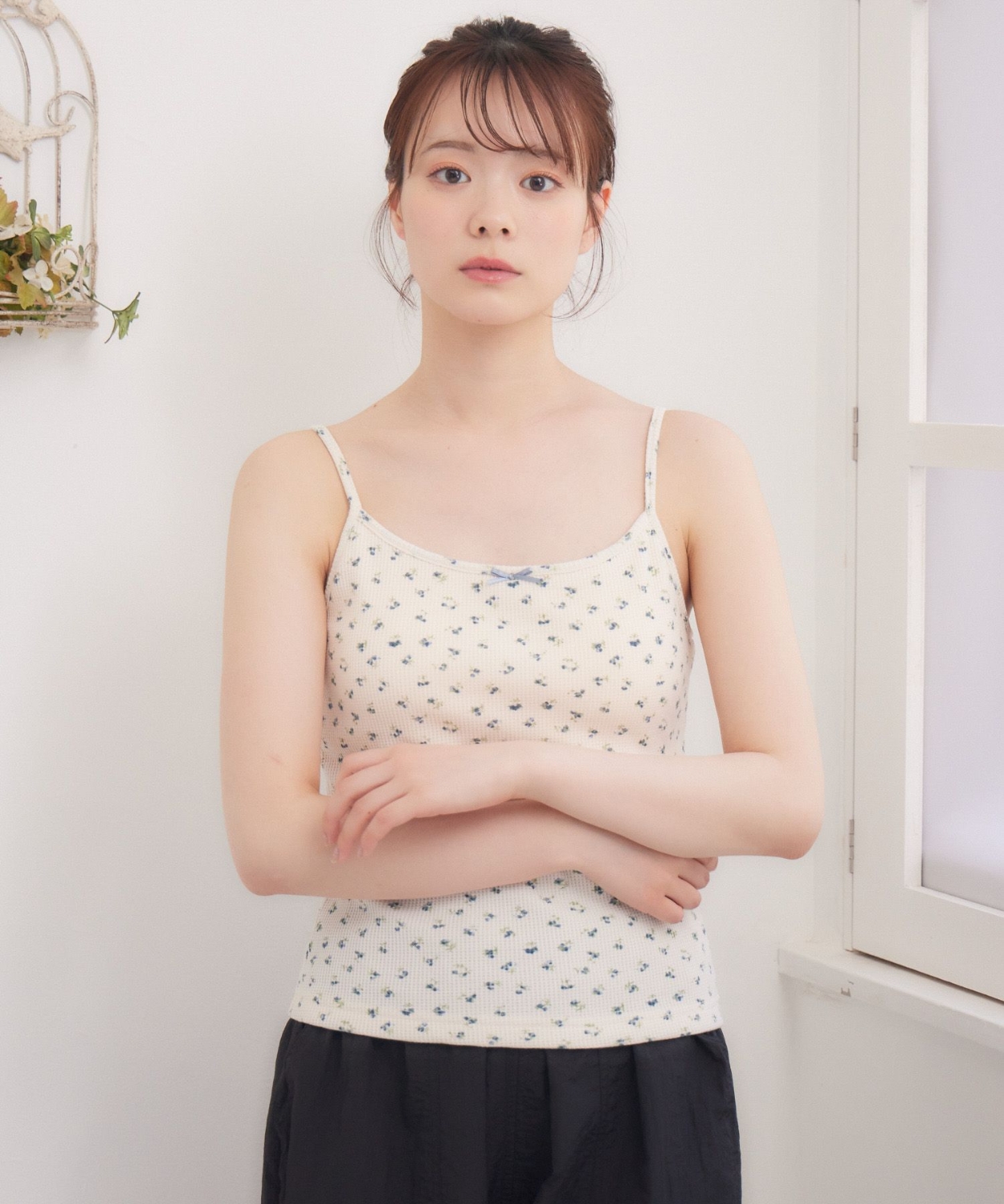 柄アソートワッフルキャミ|ems excite | RETRO GIRL ONLINE STORE