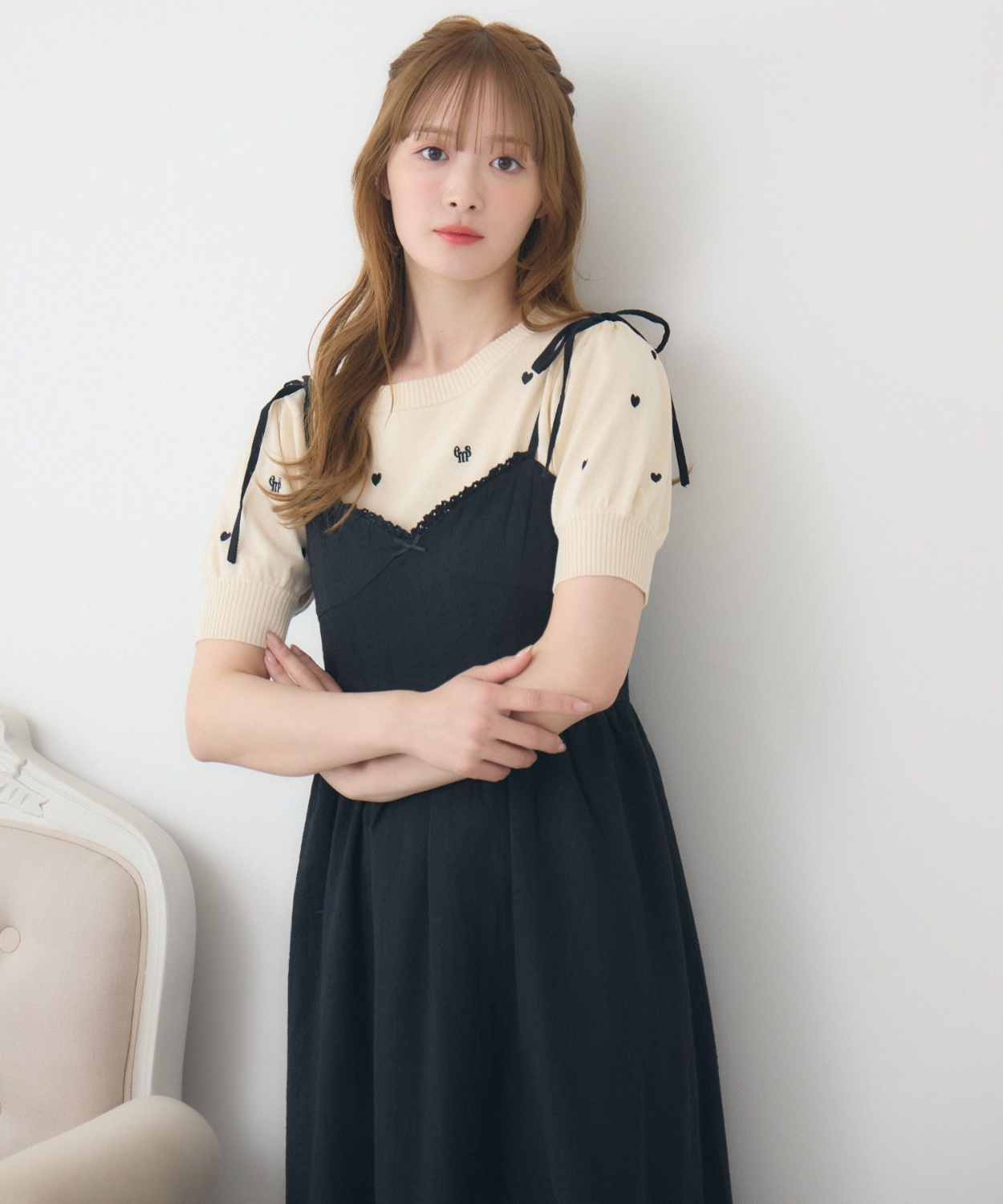 肩リボンレースキャミOP|ems excite | RETRO GIRL ONLINE STORE レトロ