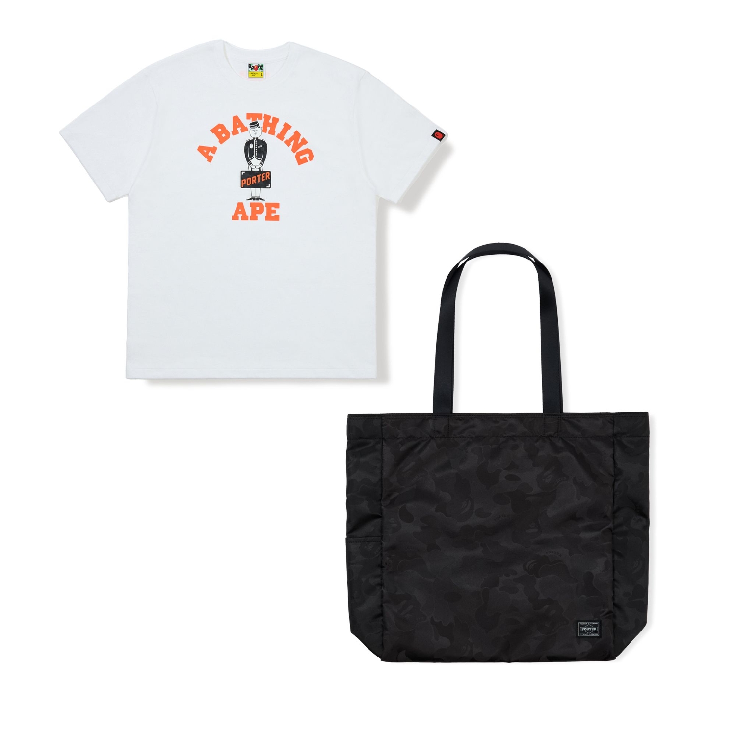 A BATHING APE x PORTER(ア ベイシング エイプ x ポーター) TEE-M