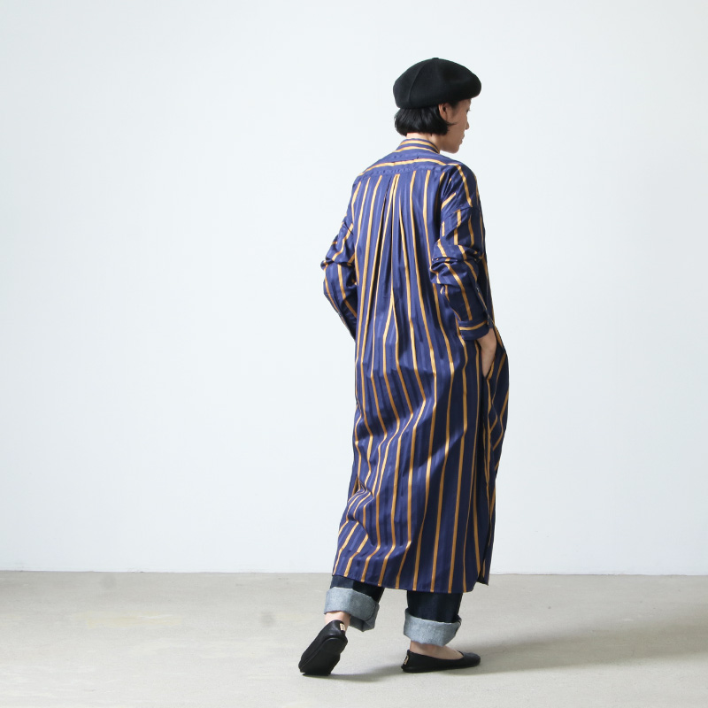 TICCA (ティッカ) ノーカラースクエアビッグロングシャツ