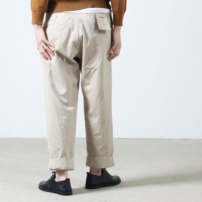 YAECA (ヤエカ) CHINO CLOTH PANTS TWO TUCK TAPERED / チノクロス